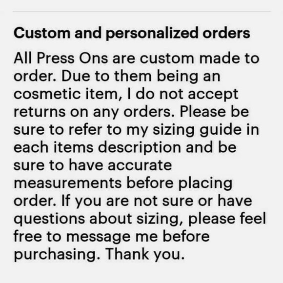 Handmade Hard Gel XL Coffin Press On Nails - Picture 4 of 5